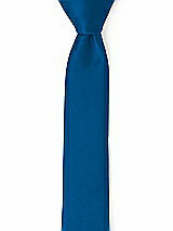 Front View Thumbnail - Cerulean Matte Satin Narrow Ties by After Six