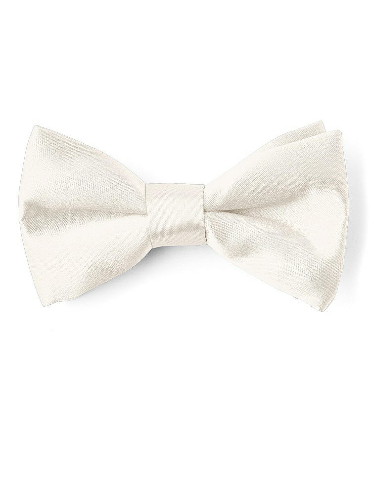 Front View - Ivory Matte Satin Boy's Clip Bow Tie by After Six