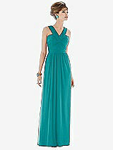 Front View Thumbnail - Mediterranean Maxi Chiffon Sleeveless Halter Dress