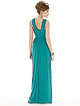 Rear View Thumbnail - Mediterranean Maxi Chiffon Sleeveless Halter Dress