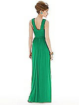 Rear View Thumbnail - Pantone Emerald Maxi Chiffon Sleeveless Halter Dress