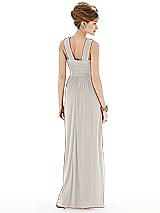 Rear View Thumbnail - Oyster Maxi Chiffon Sleeveless Halter Dress