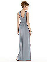 Rear View Thumbnail - Platinum Maxi Chiffon Sleeveless Halter Dress