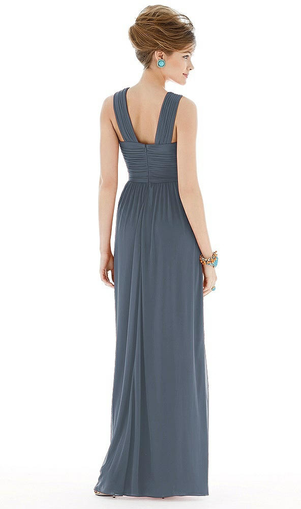 Back View - Silverstone Maxi Chiffon Sleeveless Halter Dress
