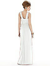 Rear View Thumbnail - White Maxi Chiffon Sleeveless Halter Dress
