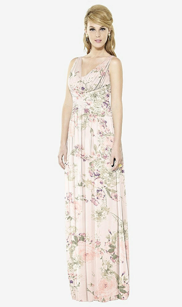 Front View - Blush Garden After Six Bridesmaid Dress 6711