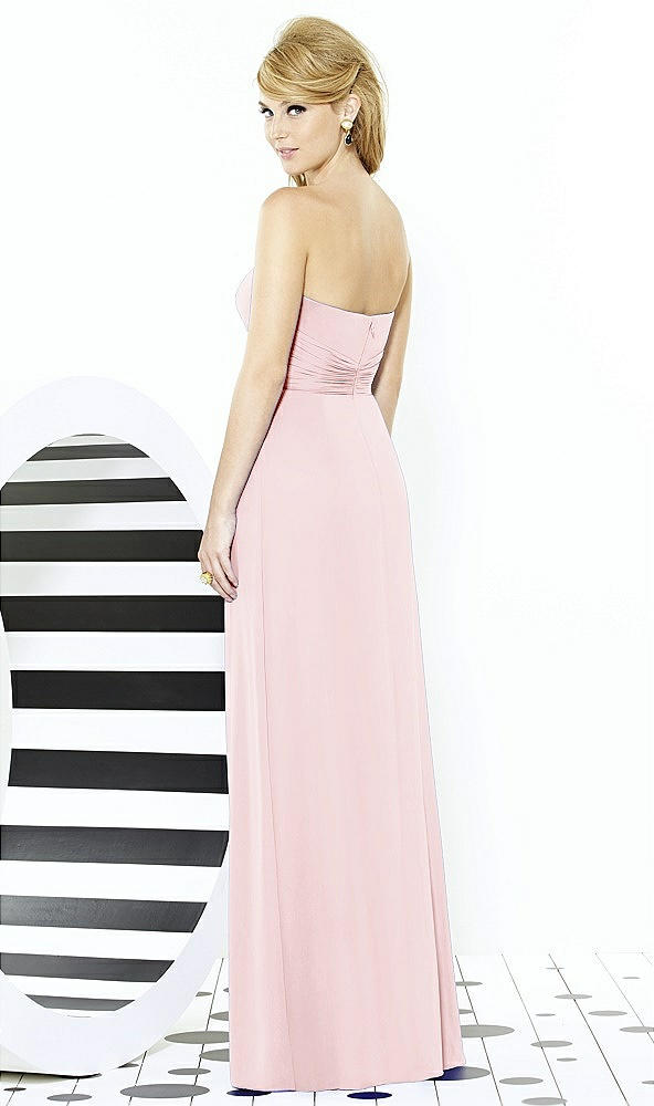 Back View - Ballet Pink After Six Bridesmaid Dress 6713