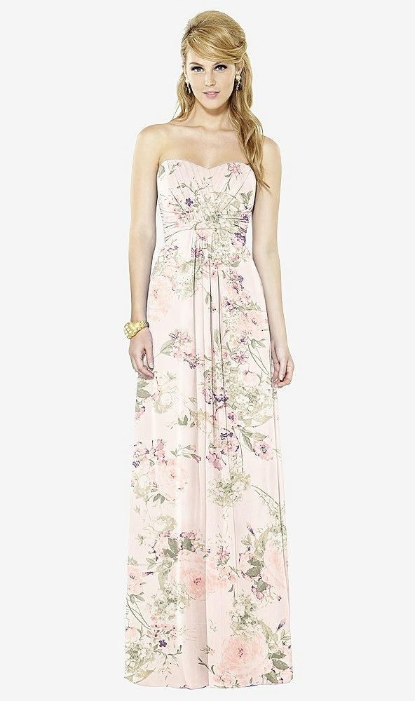 Front View - Blush Garden After Six Bridesmaid Dress 6713