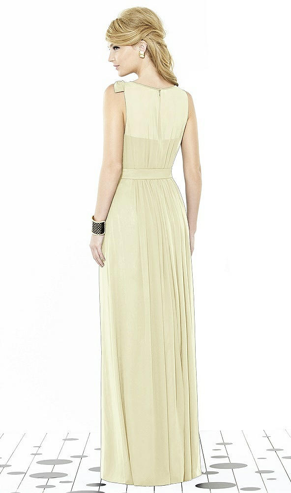 Back View - Butter Yellow After Six Bridesmaid Dress 6714