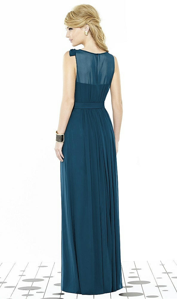 Back View - Atlantic Blue After Six Bridesmaid Dress 6714