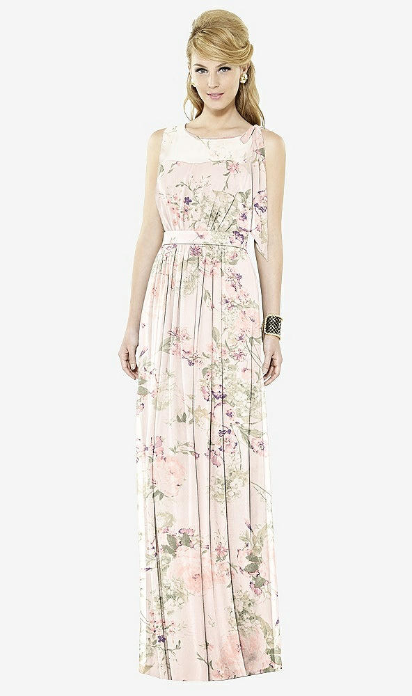 Front View - Blush Garden After Six Bridesmaid Dress 6714