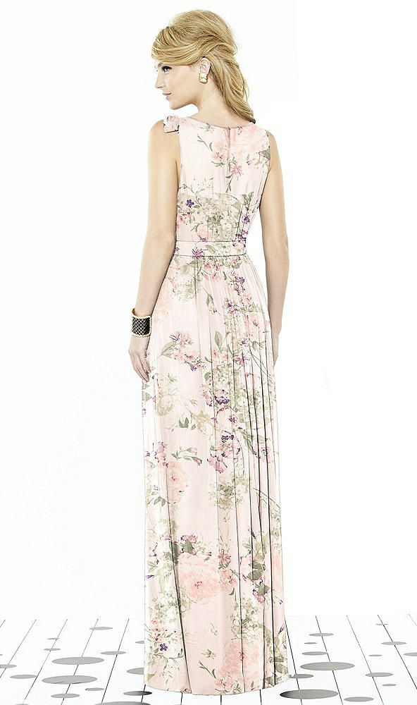 Back View - Blush Garden After Six Bridesmaid Dress 6714