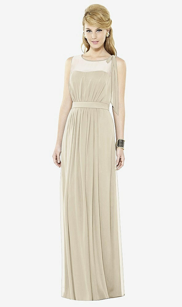 Front View - Champagne After Six Bridesmaid Dress 6714