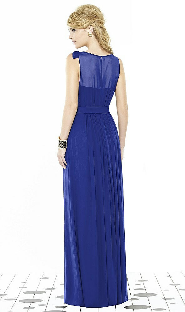 Back View - Cobalt Blue After Six Bridesmaid Dress 6714