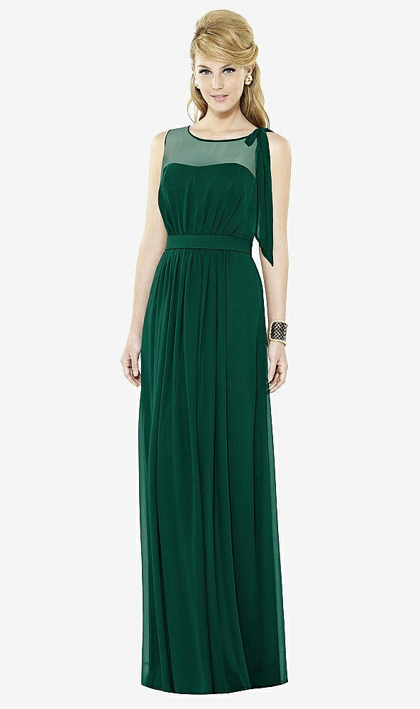 Front View - Hunter Green After Six Bridesmaid Dress 6714