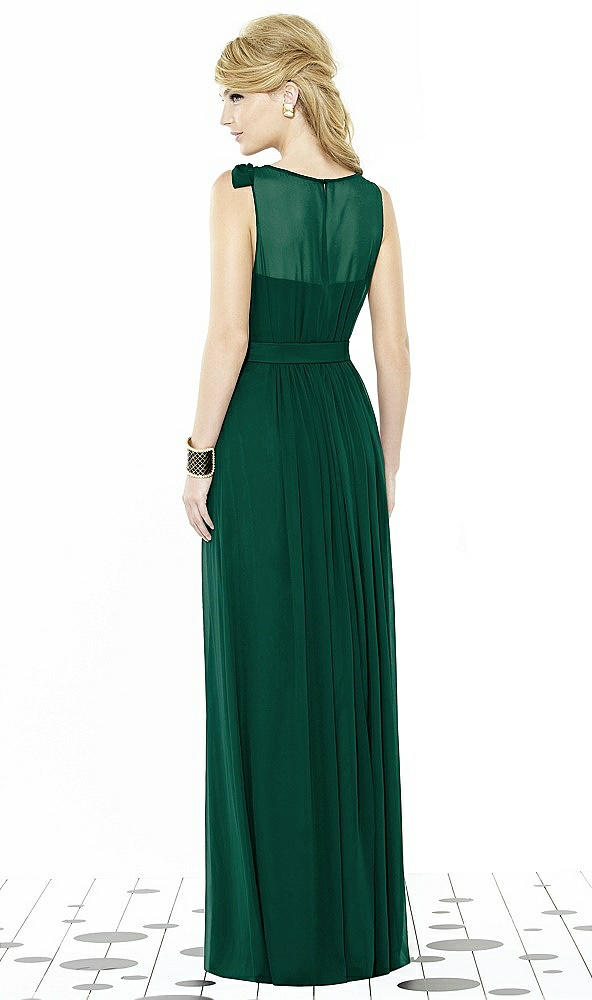 Back View - Hunter Green After Six Bridesmaid Dress 6714