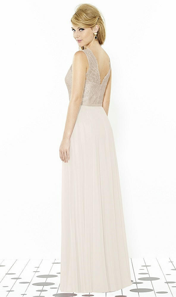 Back View - Ivory & Cameo After Six Bridesmaid Dress 6715