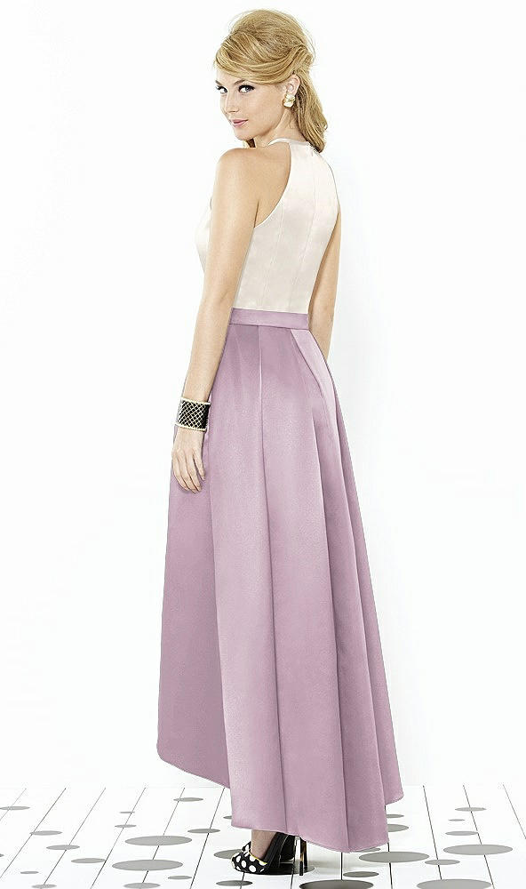 Back View - Suede Rose & Ivory After Six Bridesmaid Dress 6718