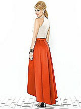 Rear View Thumbnail - Tangerine Tango & Ivory After Six Bridesmaid Dress 6718