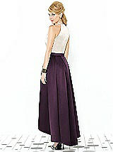 Rear View Thumbnail - Aubergine & Ivory After Six Bridesmaid Dress 6718