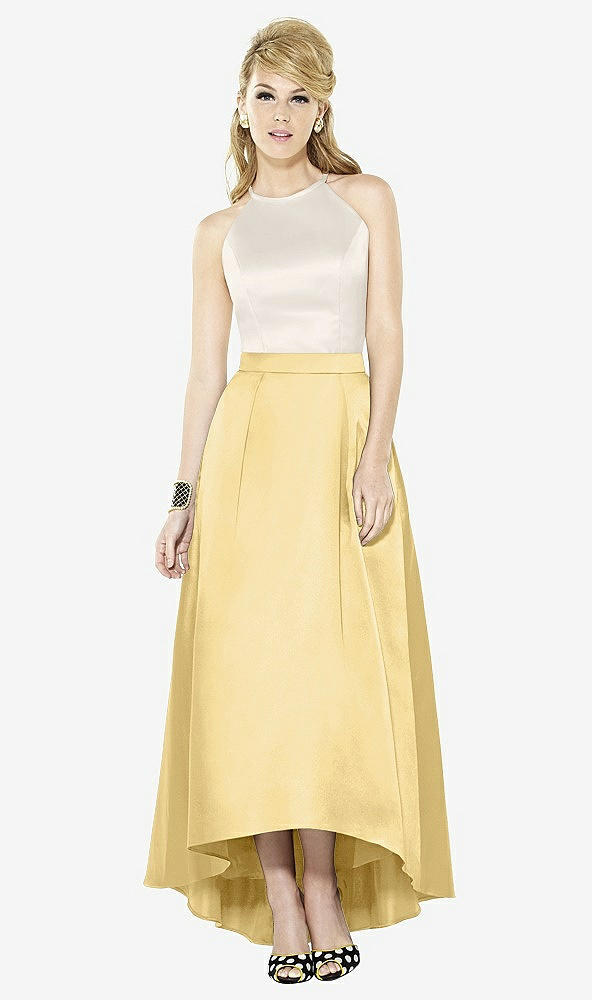 Front View - Buttercup & Ivory After Six Bridesmaid Dress 6718