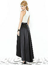 Rear View Thumbnail - Black & Ivory After Six Bridesmaid Dress 6718