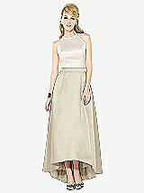 Front View Thumbnail - Champagne & Ivory After Six Bridesmaid Dress 6718