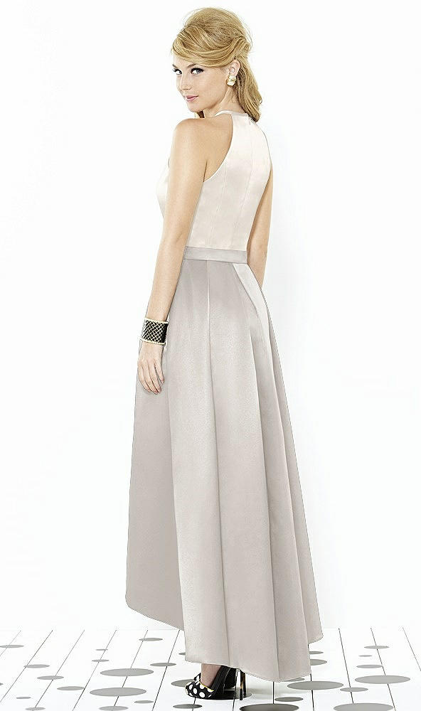 Back View - Oyster & Ivory After Six Bridesmaid Dress 6718