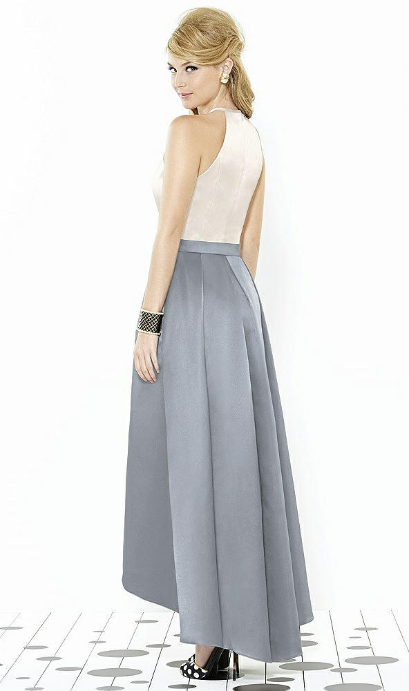 Back View - Platinum & Ivory After Six Bridesmaid Dress 6718