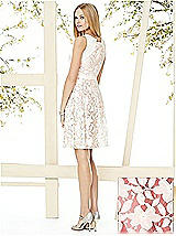 Rear View Thumbnail - Perfect Coral & Ivory Social Bridesmaids Style 8154