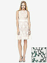 Front View Thumbnail - Hunter Green & Ivory Social Bridesmaids Style 8154