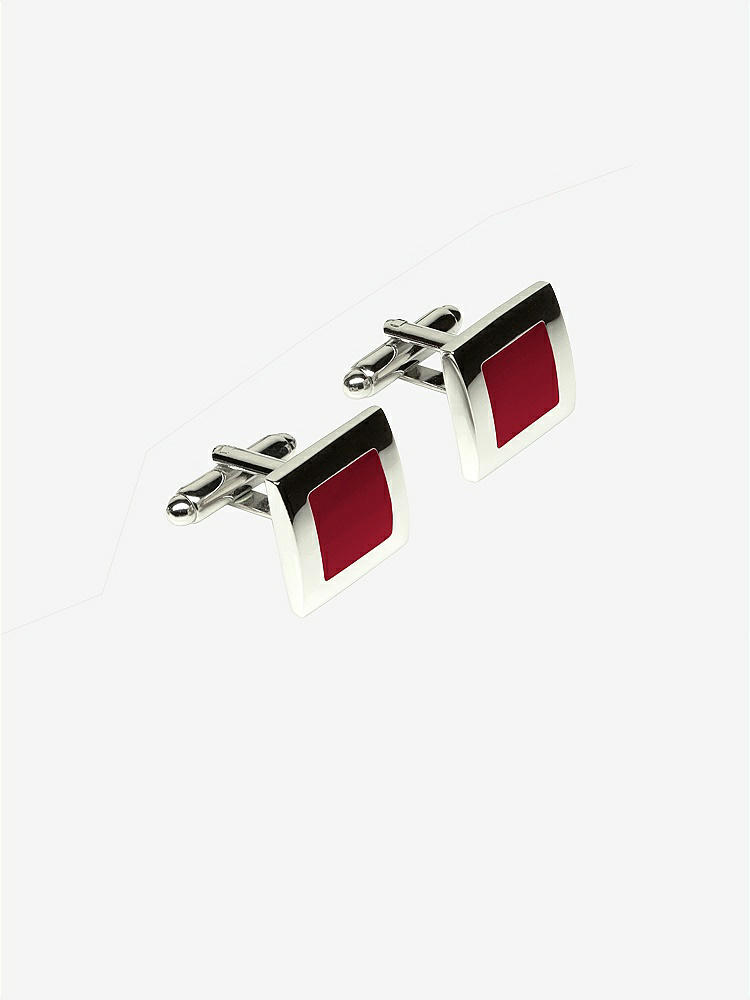 Front View - Flame Color Block Cufflinks by After Six
