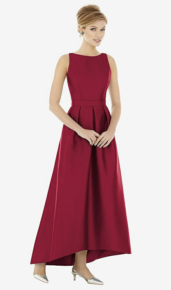 Front View - Burgundy Alfred Sung Style D706