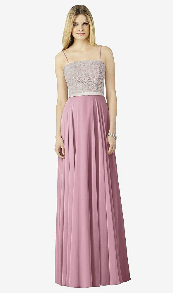 Front View - Dusty Pink & Oyster After Six Bridesmaid Dress 6732