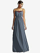 Front View Thumbnail - Silverstone & Burgundy JY Jenny Yoo Bridesmaid Style JY508