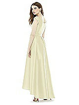Rear View Thumbnail - Butter Yellow Alfred Sung Bridesmaid Dress D722