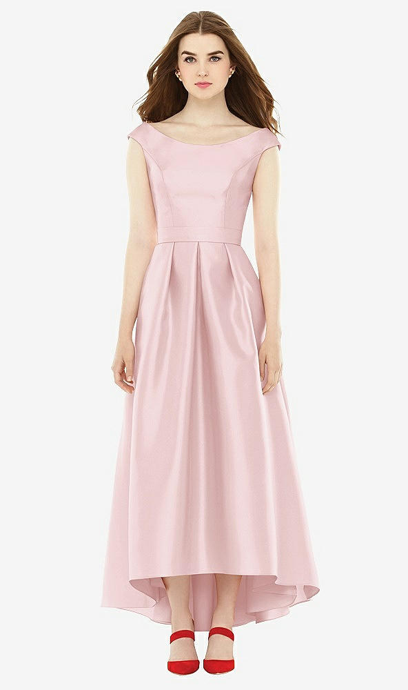 Front View - Ballet Pink Alfred Sung Bridesmaid Dress D722
