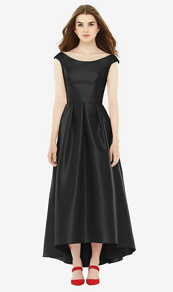 Front View - Black Alfred Sung Bridesmaid Dress D722