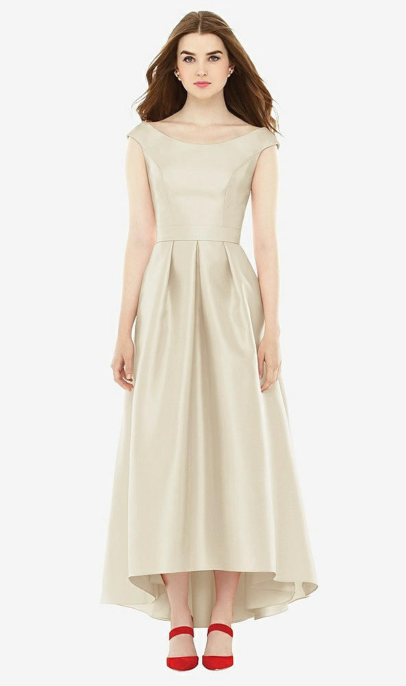 Front View - Champagne Alfred Sung Bridesmaid Dress D722