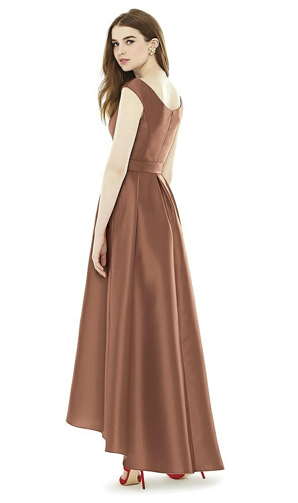 Back View - Cognac Alfred Sung Bridesmaid Dress D722