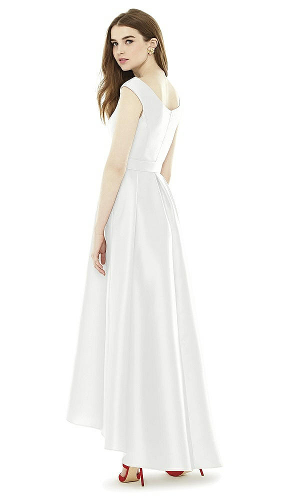 Back View - White Alfred Sung Bridesmaid Dress D722