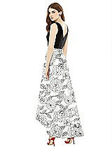 Rear View Thumbnail - Botanica Sleeveless Floral Skirt High Low Dress with Pockets