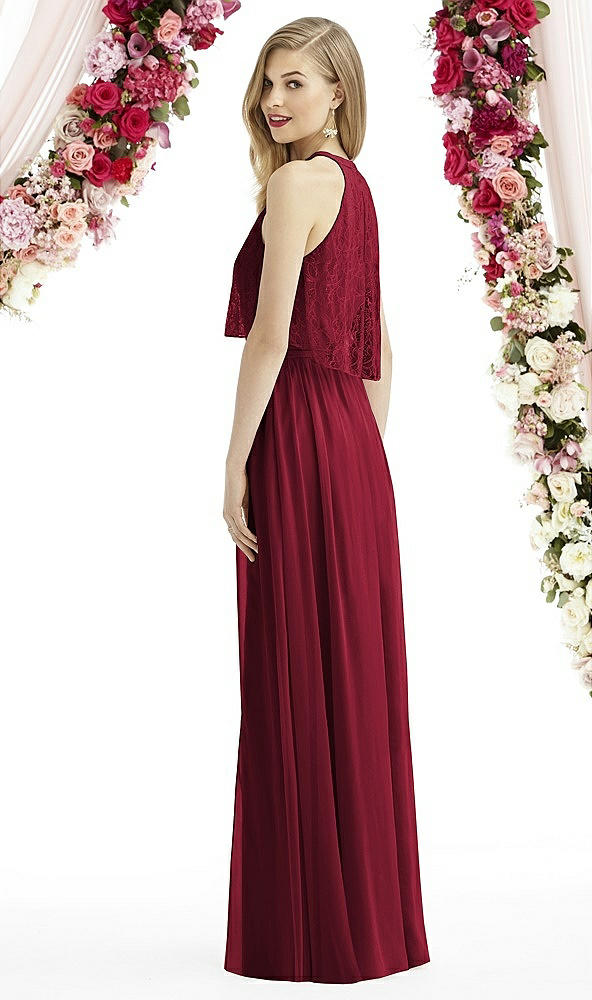 Back View - Burgundy After Six Bridesmaid Dress 6733