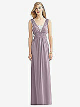 Front View Thumbnail - Lilac Dusk & Metallic Silver After Six Bridesmaid Dress 6741