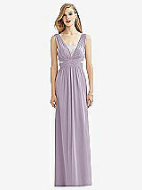 Front View Thumbnail - Lilac Haze & Metallic Silver After Six Bridesmaid Dress 6741
