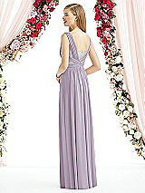 Rear View Thumbnail - Lilac Haze & Metallic Silver After Six Bridesmaid Dress 6741