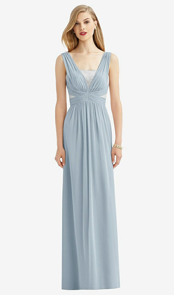 Front View - Mist & Metallic Silver After Six Bridesmaid Dress 6741