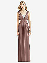 Front View Thumbnail - Sienna & Metallic Silver After Six Bridesmaid Dress 6741