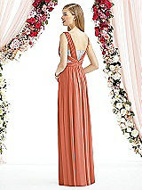 Rear View Thumbnail - Terracotta Copper & Metallic Silver After Six Bridesmaid Dress 6741