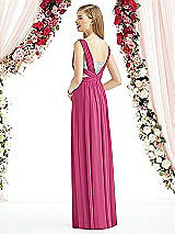 Rear View Thumbnail - Tea Rose & Metallic Silver After Six Bridesmaid Dress 6741